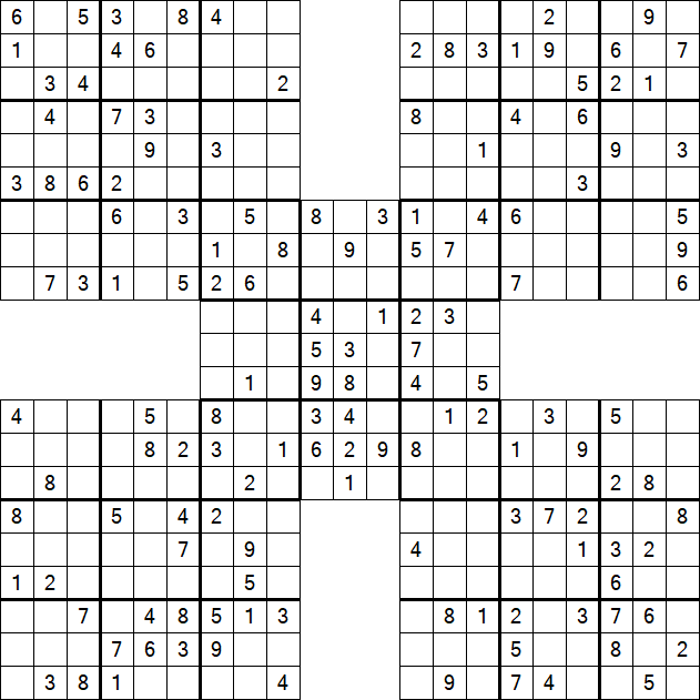 Samurai Sudoku - Medium