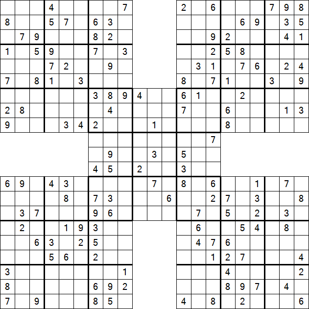 Samurai Sudoku - Moyen
