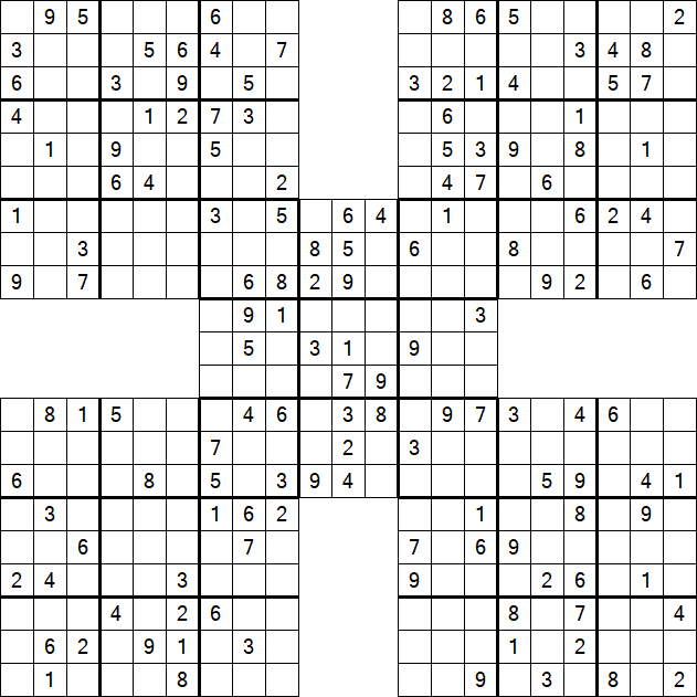 Samurai Sudoku - Medium