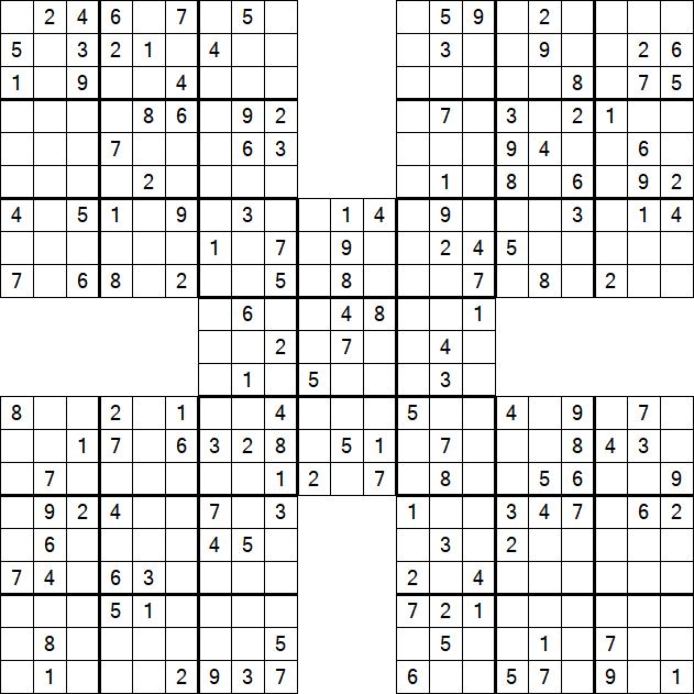Samurai Sudoku - Moyen