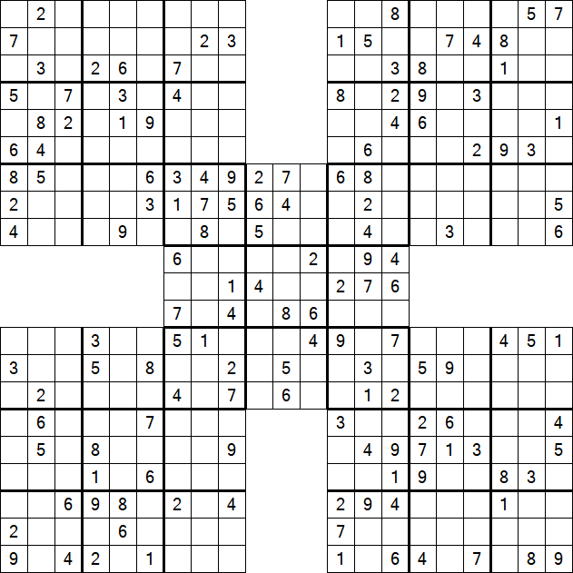 Samurai Sudoku - Medium