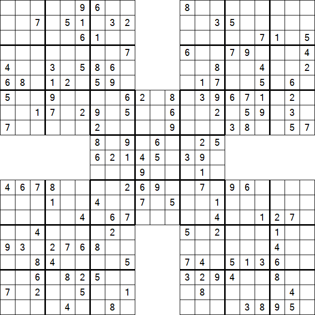Samurai Sudoku - Medium