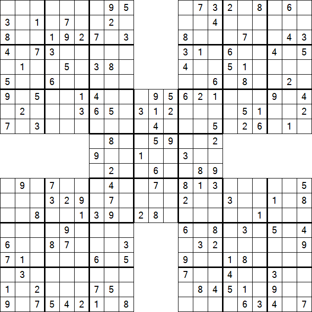 Samurai Sudoku - Medium