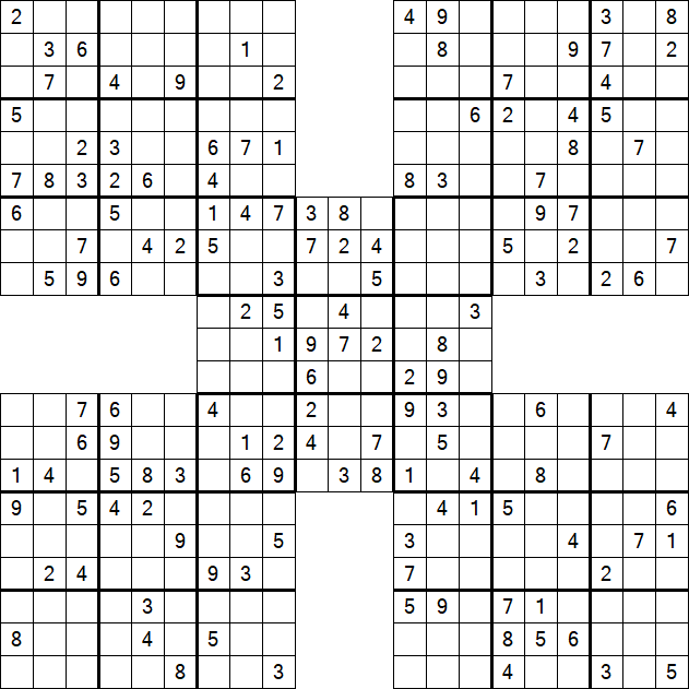 Samurai Sudoku - Medium