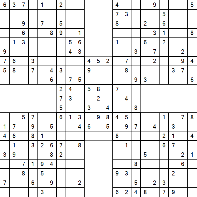 Samurai Sudoku - Medium