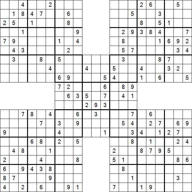 Samurai Sudoku - Medium