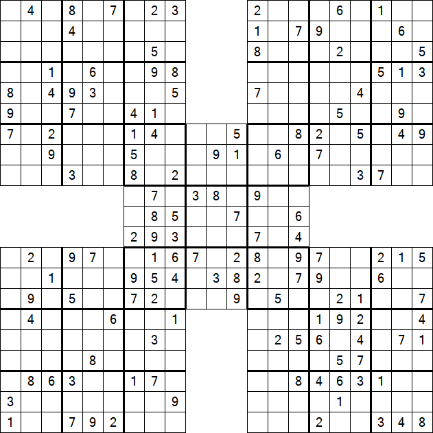 Samurai Sudoku - Medium
