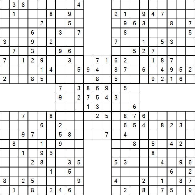 Samurai Sudoku - Medium