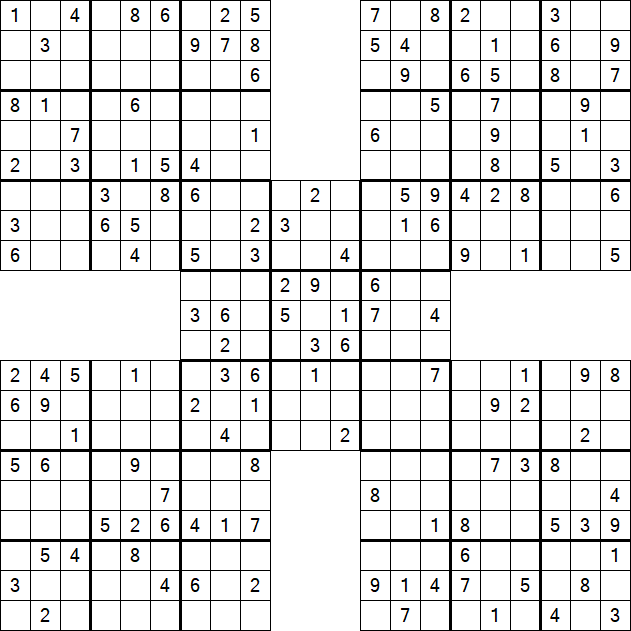 Samurai Sudoku - Medium