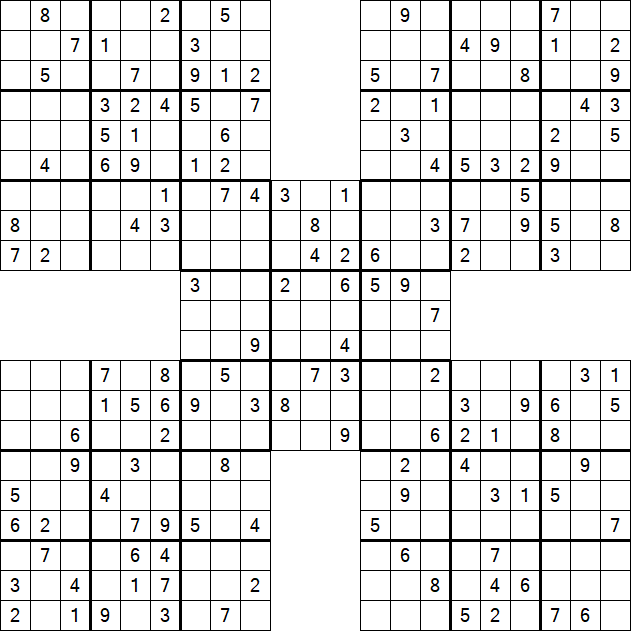 Samurai Sudoku - Medium