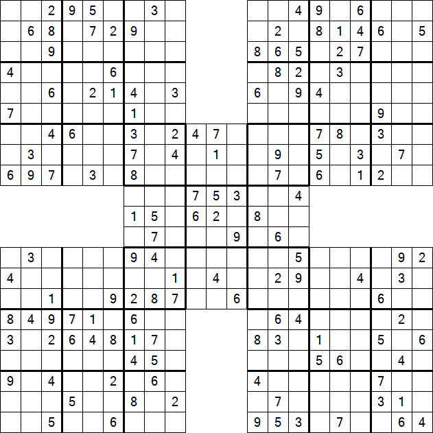 Samurai Sudoku - Médio