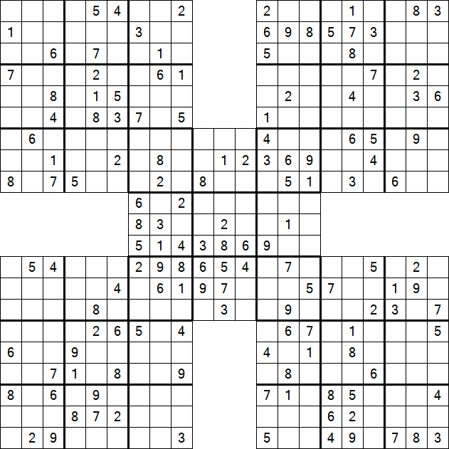 Samurai Sudoku - Médio