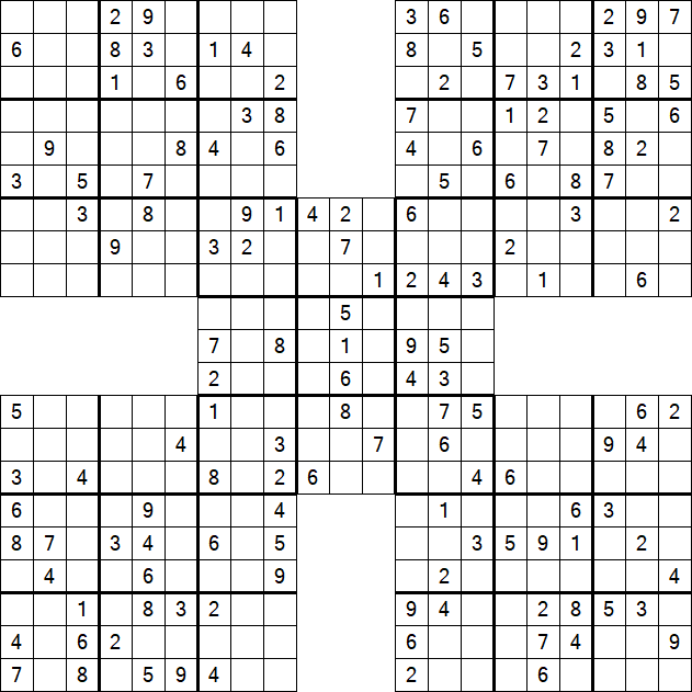 Samurai Sudoku - Médio