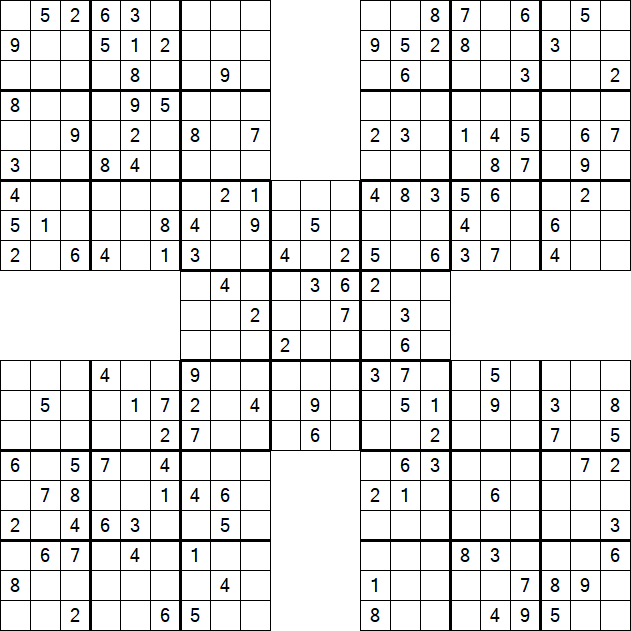 Samurai Sudoku - Moyen
