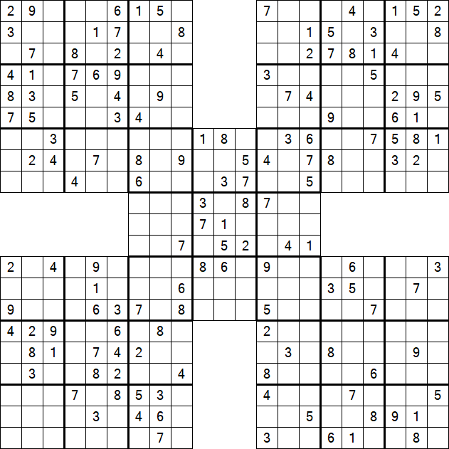 Samurai Sudoku - Médio
