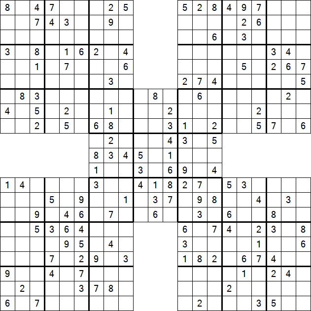 Samurai Sudoku - Mittel