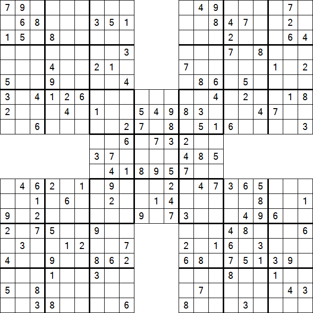 Samurai Sudoku - Medium