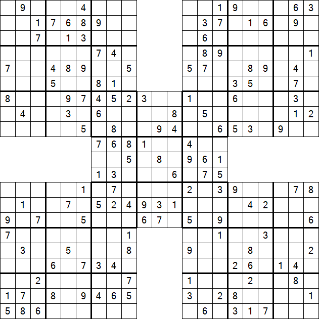 Samurai Sudoku - Médio