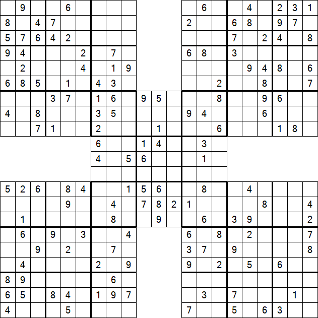Samurai Sudoku - Medium
