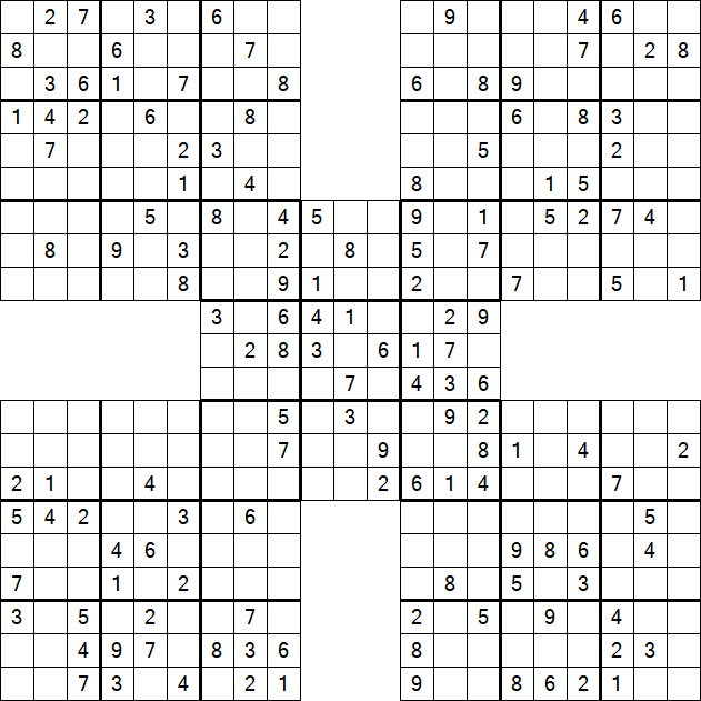 Samurai Sudoku - Medium