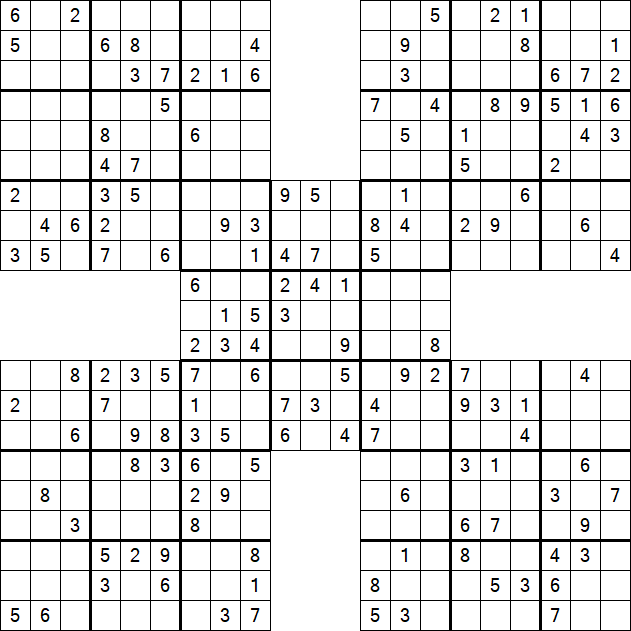 Samurai Sudoku - Medium