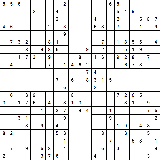 Samurai Sudoku - Medium