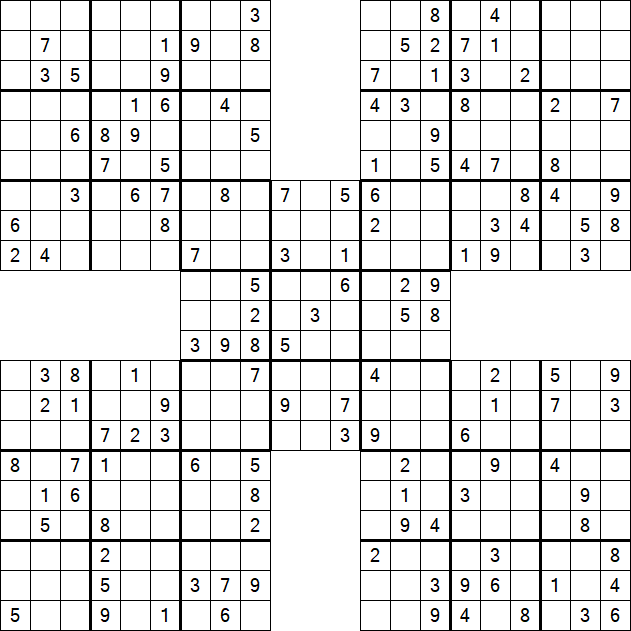 Samurai Sudoku - Medium