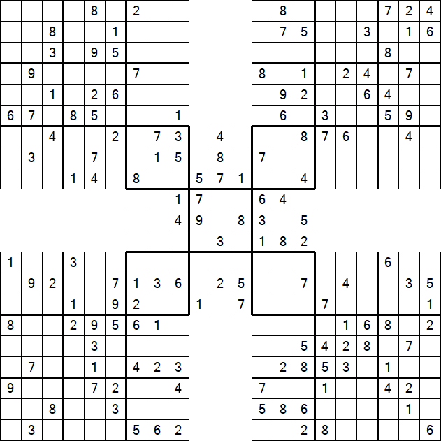 Samurai Sudoku - Medium