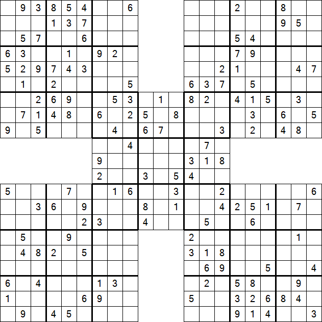Samurai Sudoku - Medium