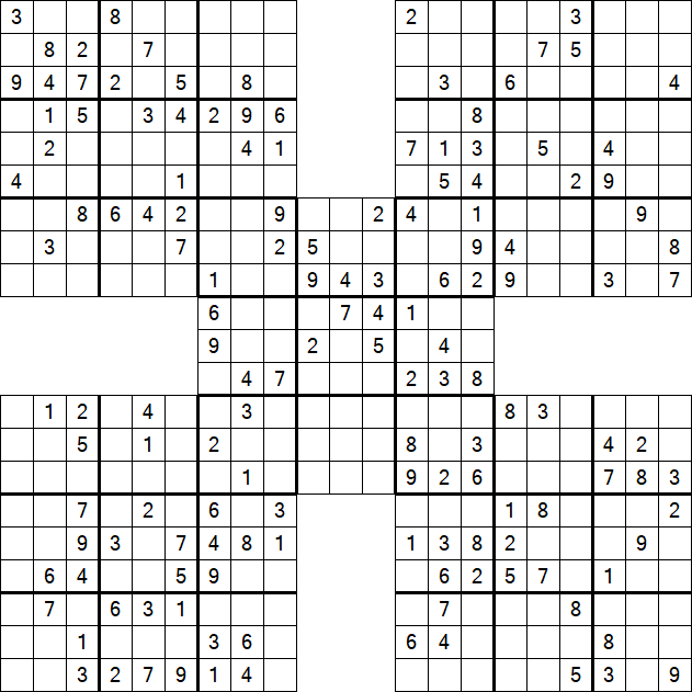 Samurai Sudoku - Medium