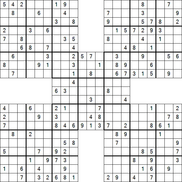 Samurai Sudoku - Medium