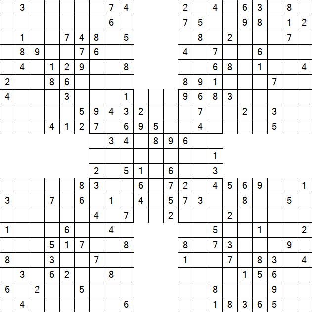 Samurai Sudoku - Medium