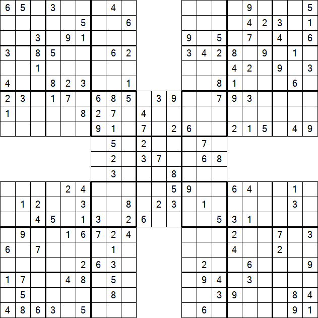 Samurai Sudoku - Medium
