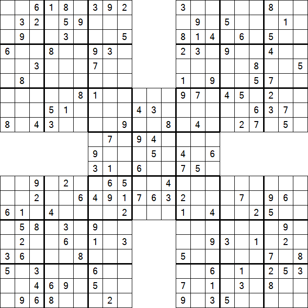 Samurai Sudoku - Medium
