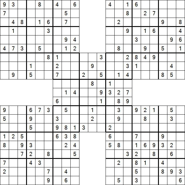 Samurai Sudoku - Medium