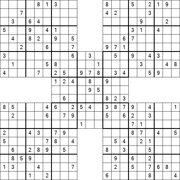 Samurai Sudoku - Medium