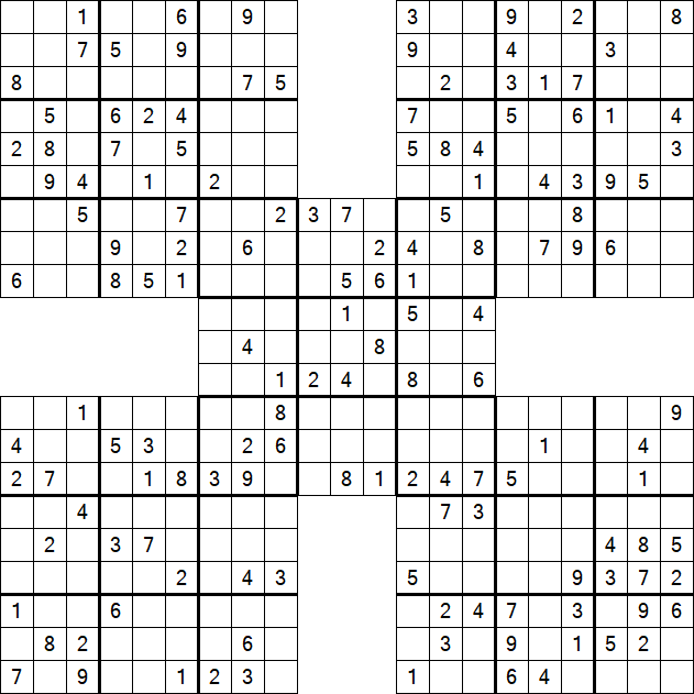 Samurai Sudoku - Medium