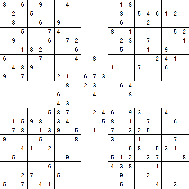 Samurai Sudoku - Medium