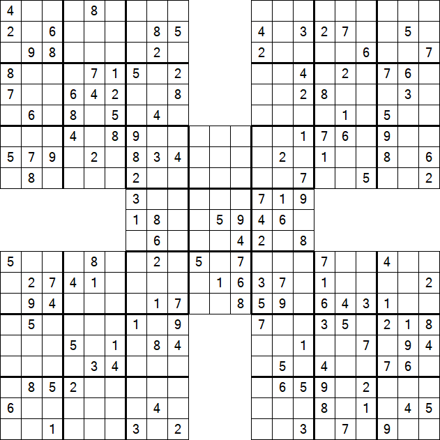 Samurai Sudoku - Medium