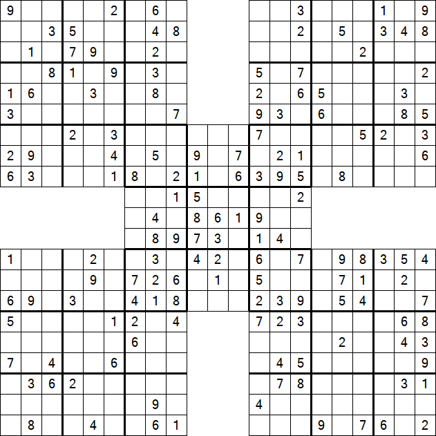 Samurai Sudoku - Medium