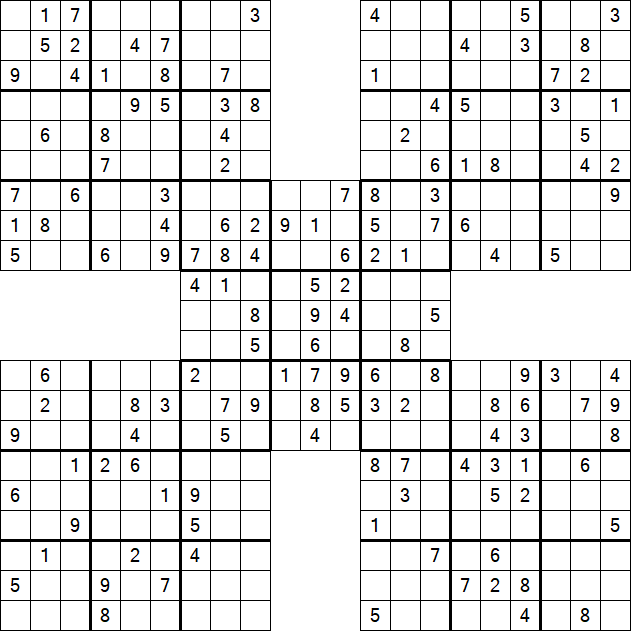 Samurai Sudoku - Medium