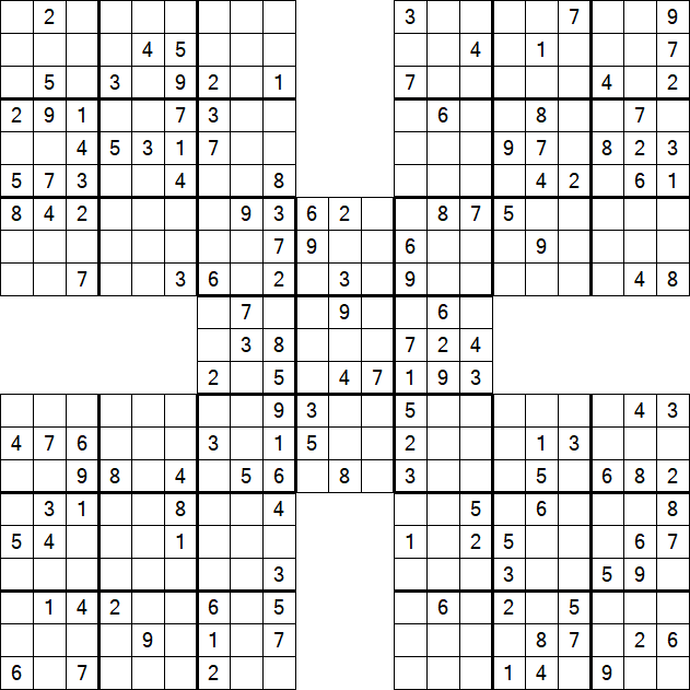 Samurai Sudoku - Medium