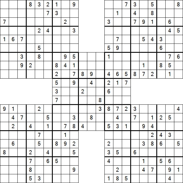 Samurai Sudoku - Medium