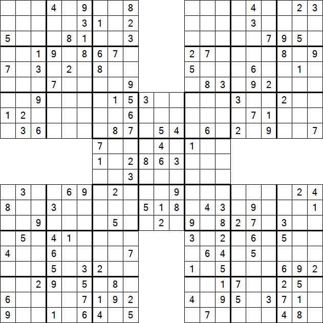 Samurai Sudoku - Medium