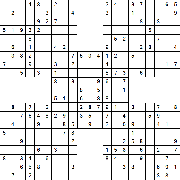Samurai Sudoku - Médio