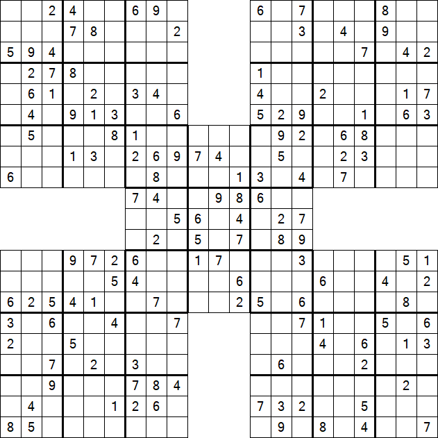 Samurai Sudoku - Medium