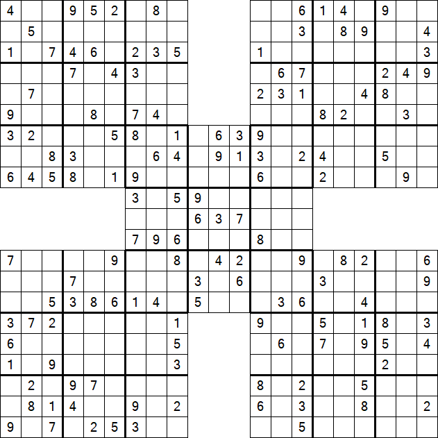 Samurai Sudoku - Medium