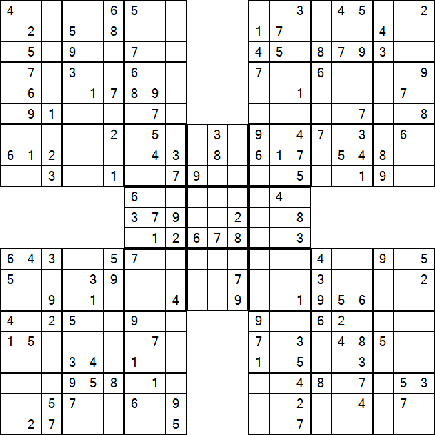Samurai Sudoku - Medium