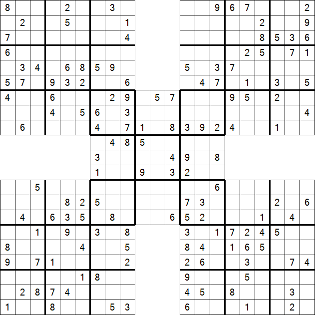 Samurai Sudoku - Medium