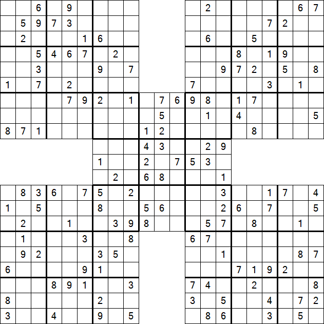 Samurai Sudoku - Médio